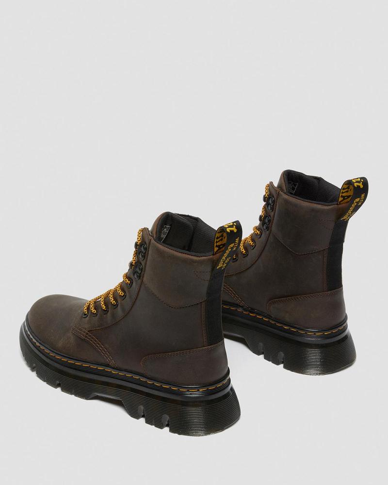 Men's Dr Martens Tarik Crazy Horse Leather Utility Ankle Boots Dark / Brown | AU 447ILH